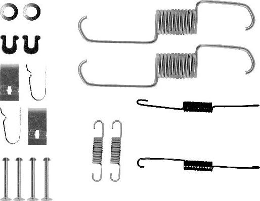 HELLA 8DZ 355 200-361 - Tarvikesarja, jarrukengät inparts.fi