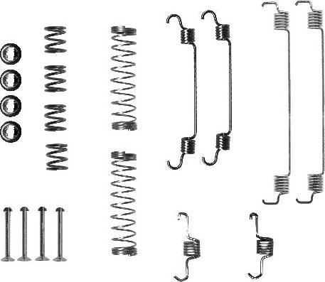 HELLA 8DZ 355 200-741 - Tarvikesarja, jarrukengät inparts.fi