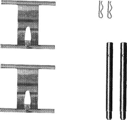 HELLA 8DZ 355 203-191 - Tarvikesarja, jarrupala inparts.fi