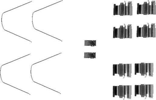 HELLA 8DZ 355 203-161 - Tarvikesarja, jarrupala inparts.fi