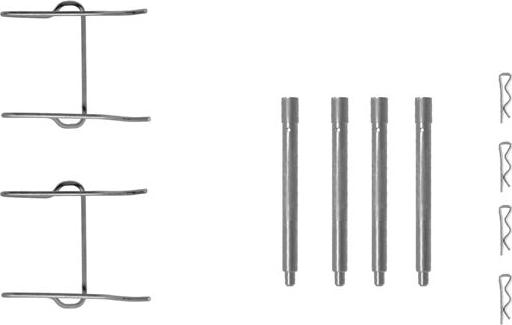 HELLA 8DZ 355 202-401 - Tarvikesarja, jarrupala inparts.fi