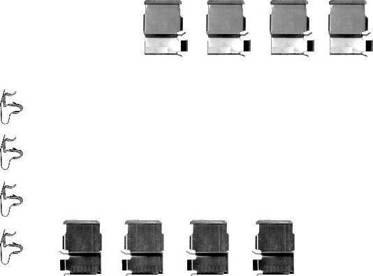 HELLA 8DZ 355 202-371 - Tarvikesarja, jarrupala inparts.fi