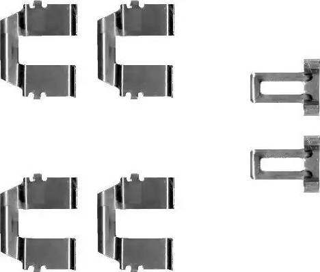 HELLA 8DZ 355 202-721 - Tarvikesarja, jarrupala inparts.fi