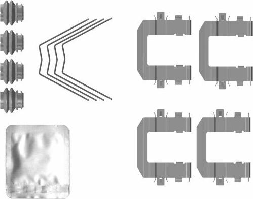 HELLA 8DZ 355 207-001 - Tarvikesarja, jarrupala inparts.fi