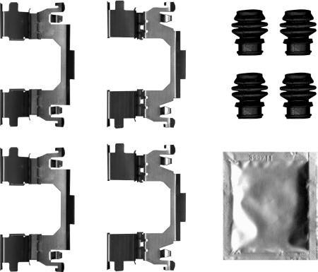 HELLA 8DZ 355 207-341 - Tarvikesarja, jarrupala inparts.fi