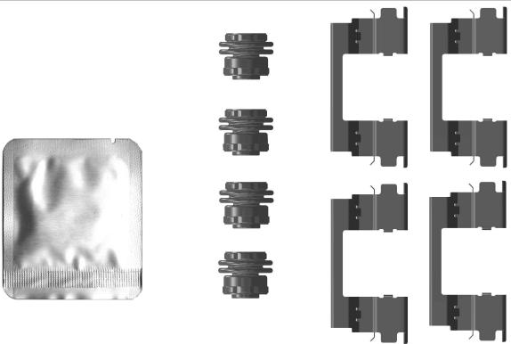 HELLA 8DZ 355 207-361 - Tarvikesarja, jarrupala inparts.fi