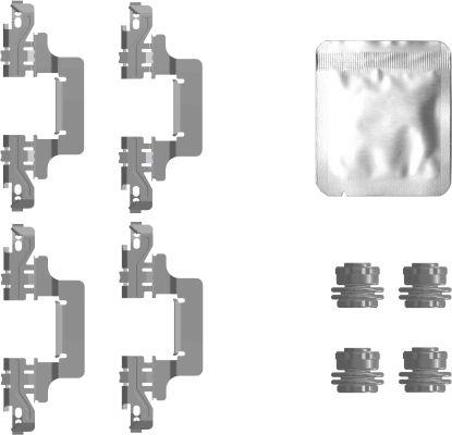 HELLA 8DZ 355 207-201 - Tarvikesarja, jarrupala inparts.fi