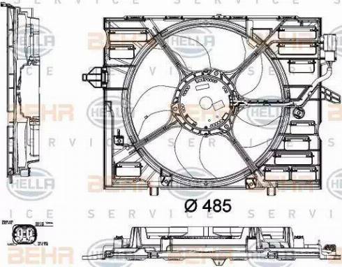 HELLA 8EW 351 040-441 - Tuuletin, moottorin jäähdytys inparts.fi