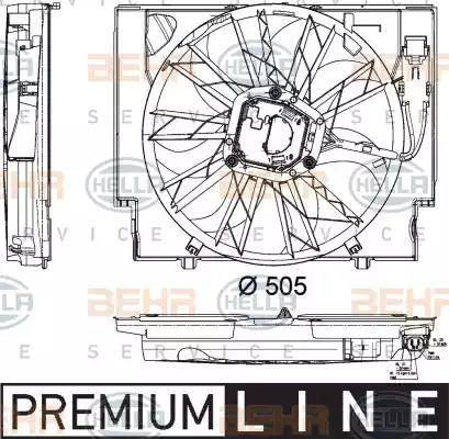 HELLA 8EW 351 040-421 - Tuuletin, moottorin jäähdytys inparts.fi