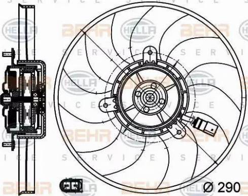 HELLA 8EW 351 040-081 - Tuuletin, moottorin jäähdytys inparts.fi