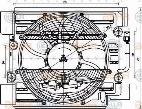 HELLA 8EW 351 040-101 - Puhallin, ilmastointi inparts.fi