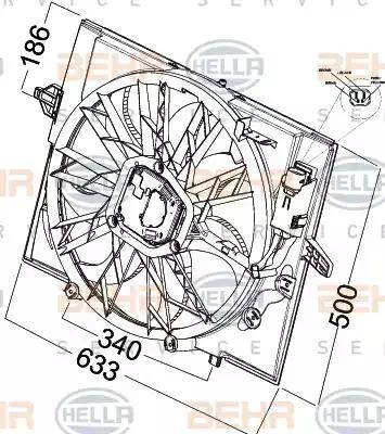 HELLA 8EW 351 041-271 - Tuuletin, moottorin jäähdytys inparts.fi