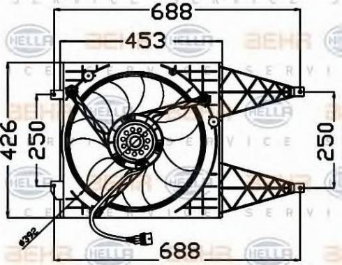 HELLA 8EW 351 042-551 - Tuuletin, moottorin jäähdytys inparts.fi