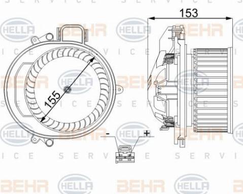 HELLA 8EW 351 150-754 - Sisätilapuhallin inparts.fi