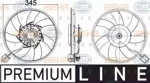 HELLA 8EW 351 104-551 - Tuuletin, moottorin jäähdytys inparts.fi