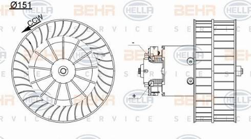 HELLA 8EW 351 104-771 - Sisätilapuhallin inparts.fi