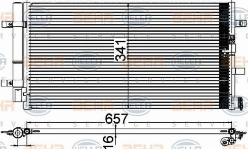 HELLA 8FC 351 000-314 - Lauhdutin, ilmastointilaite inparts.fi