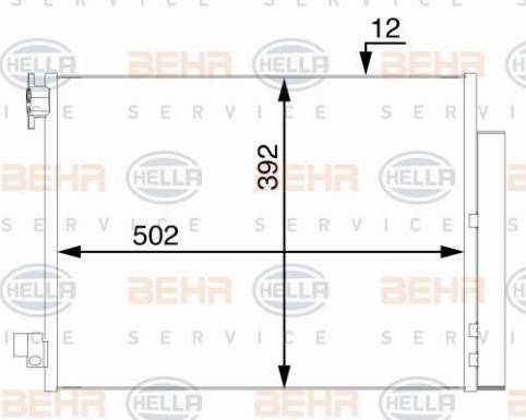 HELLA 8FC 351 008-484 - Lauhdutin, ilmastointilaite inparts.fi