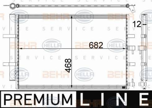 HELLA 8FC 351 003-611 - Lauhdutin, ilmastointilaite inparts.fi