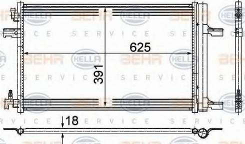 HELLA 8FC 351 002-131 - Lauhdutin, ilmastointilaite inparts.fi