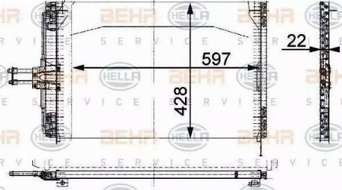 HELLA 8FC 351 035-461 - Lauhdutin, ilmastointilaite inparts.fi