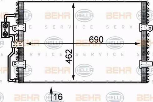 HELLA 8FC 351 035-421 - Lauhdutin, ilmastointilaite inparts.fi