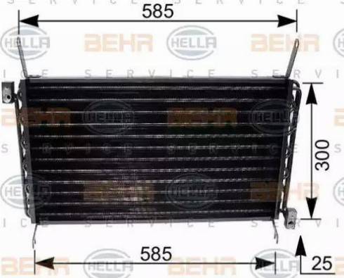 HELLA 8FC 351 035-671 - Lauhdutin, ilmastointilaite inparts.fi