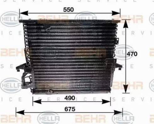 HELLA 8FC 351 035-031 - Lauhdutin, ilmastointilaite inparts.fi