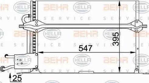 HELLA 8FC 351 035-291 - Lauhdutin, ilmastointilaite inparts.fi