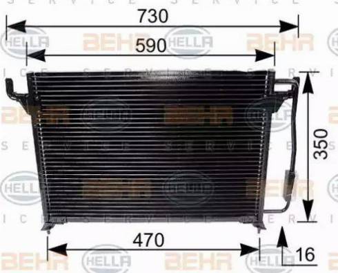 HELLA 8FC 351 035-281 - Lauhdutin, ilmastointilaite inparts.fi