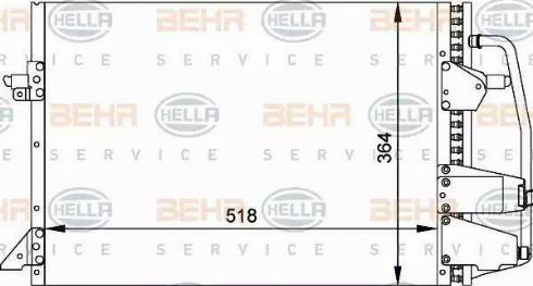 HELLA 8FC 351 035-701 - Lauhdutin, ilmastointilaite inparts.fi