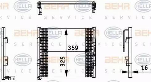 HELLA 8FC 351 035-731 - Lauhdutin, ilmastointilaite inparts.fi