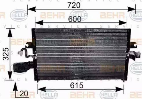 HELLA 8FC 351 036-501 - Lauhdutin, ilmastointilaite inparts.fi