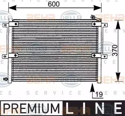 HELLA 8FC 351 036-061 - Lauhdutin, ilmastointilaite inparts.fi