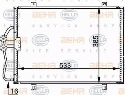 HELLA 8FC 351 036-191 - Lauhdutin, ilmastointilaite inparts.fi