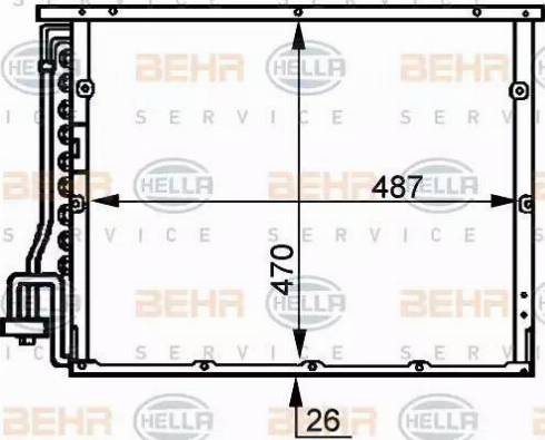 HELLA 8FC 351 036-341 - Lauhdutin, ilmastointilaite inparts.fi