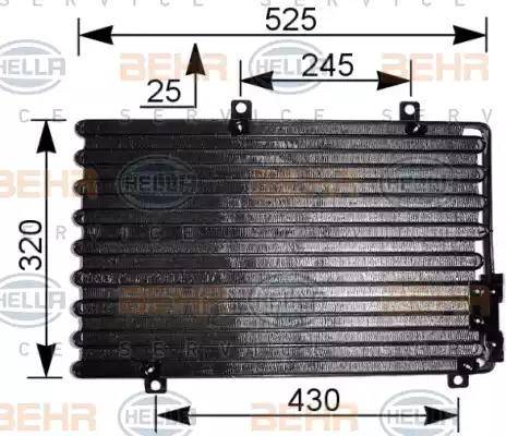 HELLA 8FC 351 036-741 - Lauhdutin, ilmastointilaite inparts.fi