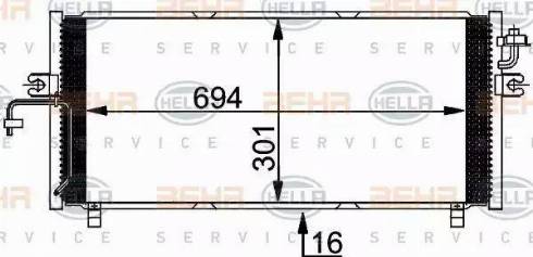 HELLA 8FC 351 038-491 - Lauhdutin, ilmastointilaite inparts.fi