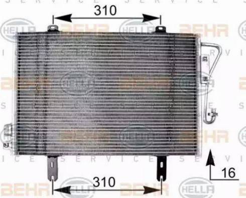 HELLA 8FC 351 038-591 - Lauhdutin, ilmastointilaite inparts.fi