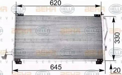 HELLA 8FC 351 038-541 - Lauhdutin, ilmastointilaite inparts.fi