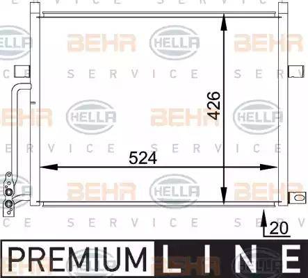 HELLA 8FC 351 038-201 - Lauhdutin, ilmastointilaite inparts.fi