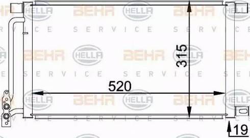 HELLA 8FC 351 038-214 - Lauhdutin, ilmastointilaite inparts.fi