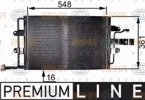 HELLA 8FC 351 037-651 - Lauhdutin, ilmastointilaite inparts.fi