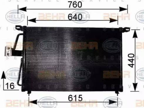 HELLA 8FC 351 037-611 - Lauhdutin, ilmastointilaite inparts.fi