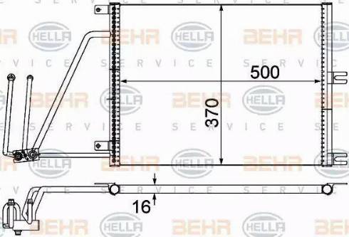 HELLA 8FC 351 037-634 - Lauhdutin, ilmastointilaite inparts.fi