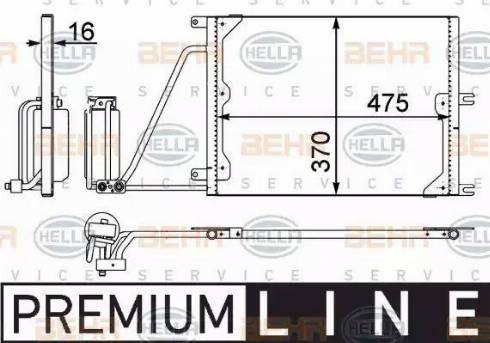 HELLA 8FC 351 037-631 - Lauhdutin, ilmastointilaite inparts.fi