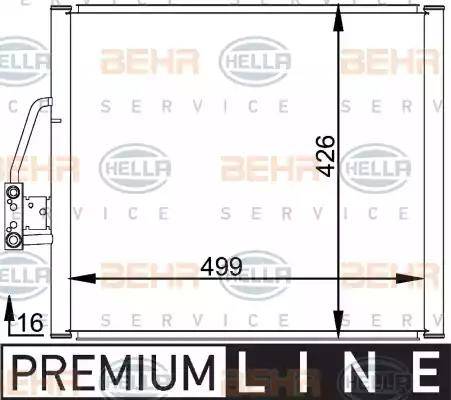 HELLA 8FC 351 037-051 - Lauhdutin, ilmastointilaite inparts.fi