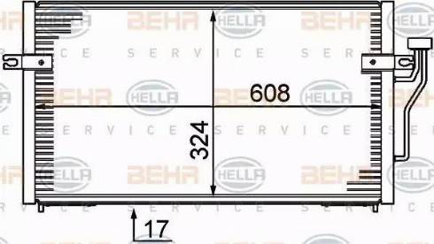 HELLA 8FC 351 037-351 - Lauhdutin, ilmastointilaite inparts.fi