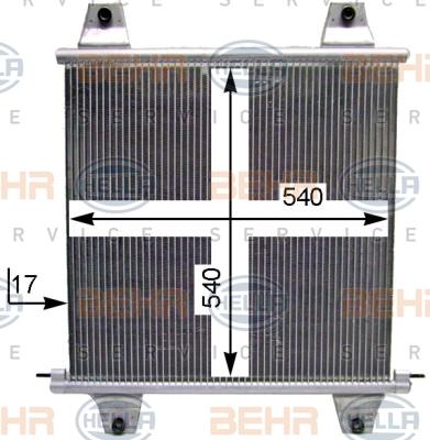 HELLA 8FC 351 029-094 - Lauhdutin, ilmastointilaite inparts.fi