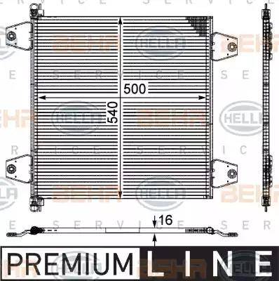 HELLA 8FC 351 029-091 - Lauhdutin, ilmastointilaite inparts.fi